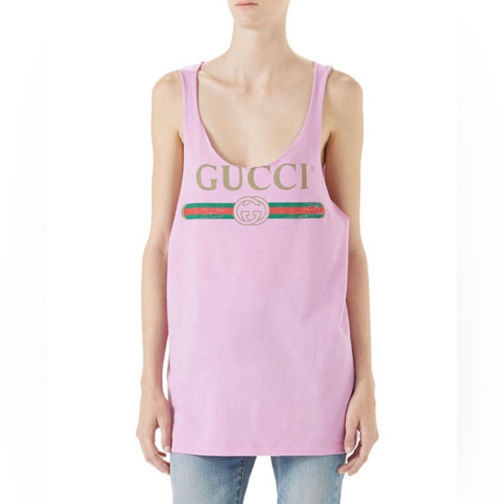 NWOT Gucci Logo Cotton Tank Size XS